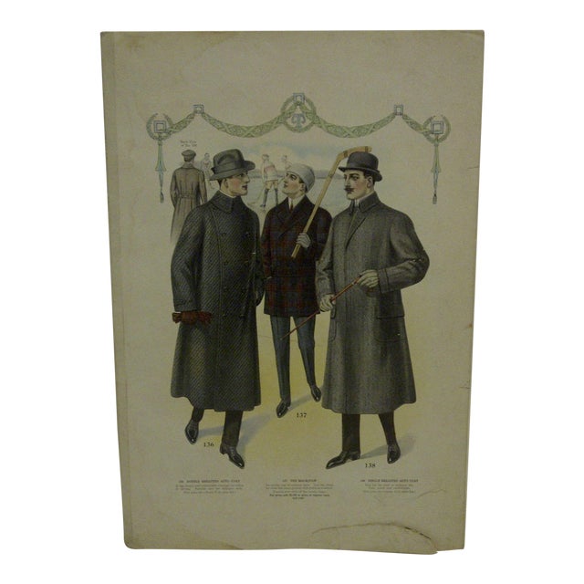 Circa 1900 Vintage Men S Jacket Catalog Page Chairish