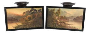 English Artist, Barnstaple, Devon, Oil Paintings, 1890s, Set of 2