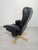 Adjustable Leather Armchair with Ottoman in Black, 1975 For Sale - Image 6 of 18