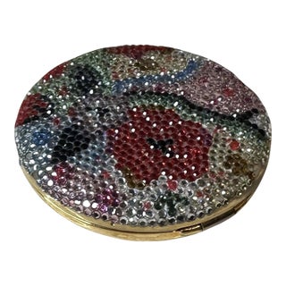 Vintage Judith Leiber Bedazzled Compact Mirror For Sale