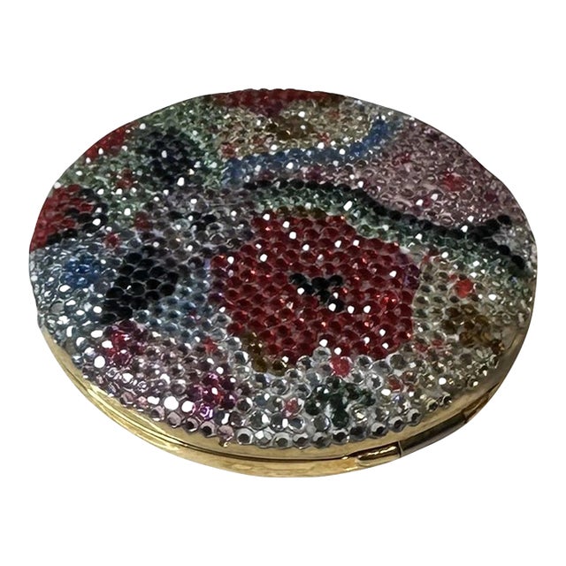 Vintage Judith Leiber Bedazzled Compact Mirror For Sale