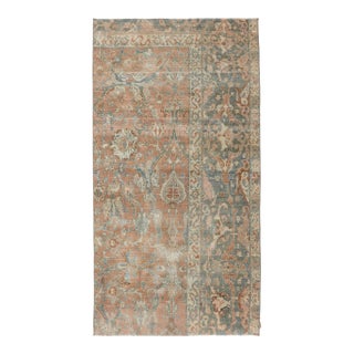 Small Vintage Washed Out Rug Fragment - 2`8″ X 5`5″ For Sale