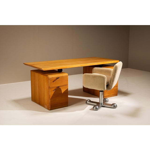Adjustable Desk in Beech by Seltz, France, 1980s For Sale - Image 4 of 18