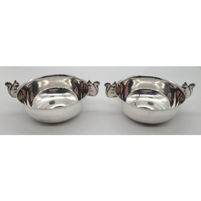 LastCHANCE!Late 20th Century Wallace Sterling Silver Plated Nut Bowls - A Pair For Sale In Seattle - Image 6 of 9