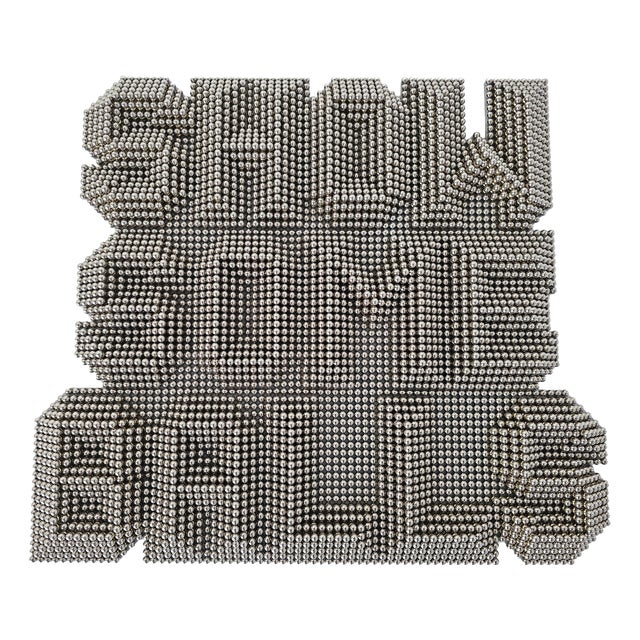 Wall Mounted Heavy Metal Sculpture from Jan Paul For Sale