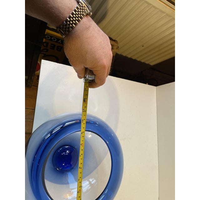 Mid-Century Blue Glass Bowl by Per Lütken for Holmegaard, 1970s For Sale - Image 6 of 8