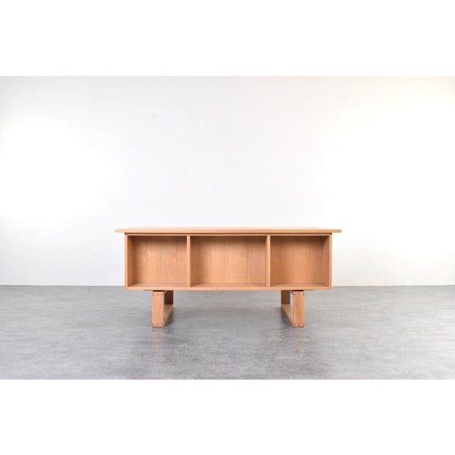 Wood Mid-Century Oak Freestanding Desk by Torben Valeur & Henning Jensen for Dyrlund, 1960s For Sale - Image 7 of 18