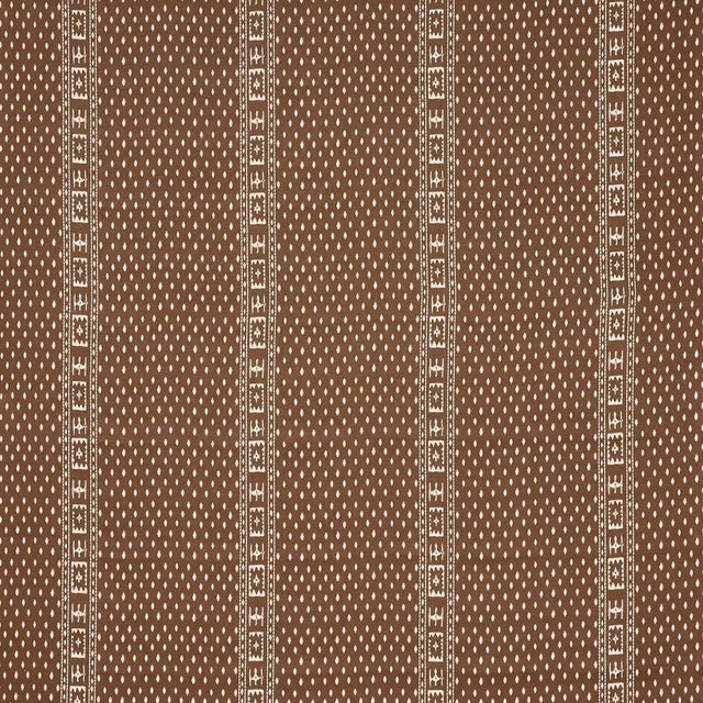 Sample - Schumacher Indah Batik Fabric in Sepia For Sale