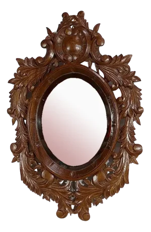 Antique Oak Mirror, 1890s