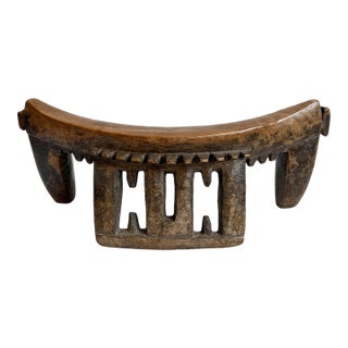 Antique Old African Carved Headrest For Sale