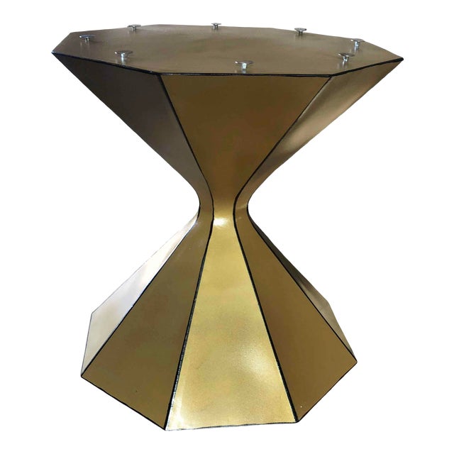 Handmade Gold Pedestal Table Base by Invictus Steelworks Chairish