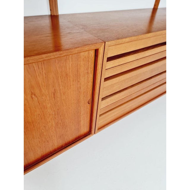 Large Mid-Century Danish Teak Wall Unit with 5 Cabinets by Poul Cadovius for Cado, Denmark, 1960s For Sale - Image 18 of 18