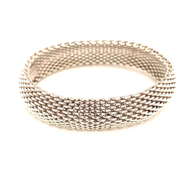 1990s Tiffany & Co Somerset Bangle M 7.5" Sterling Silver For Sale In New York - Image 6 of 13