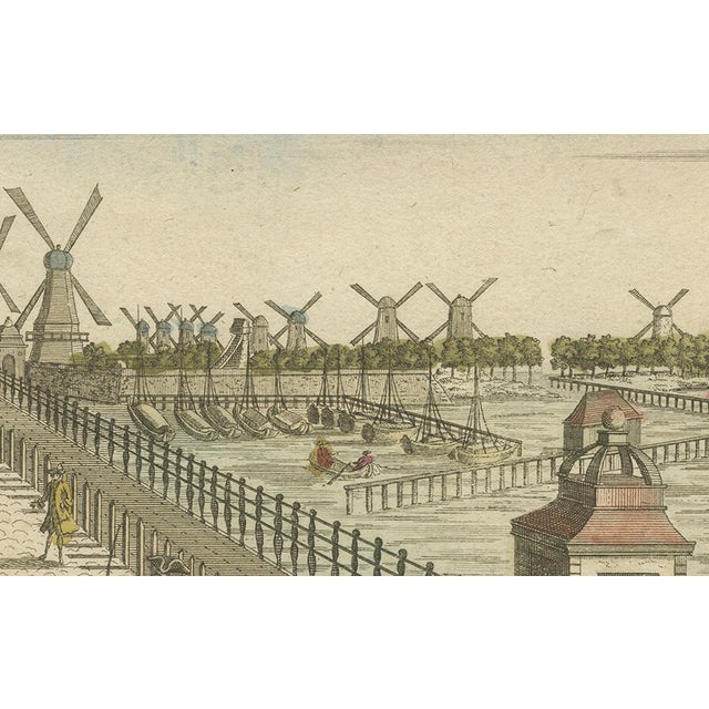 Basset, Optica View Amsterdam Hogesluis & Amstel Locks, 1770, Print For Sale - Image 3 of 10