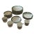 1970s Ceramic Majesty Plate Set With Malachite and Gold Designs- Set of 30 For Sale