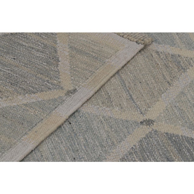 Gray Rug & Kilim’s Scandinavian-Inspired Rug, Slate & Silver With Geometric Patterns For Sale - Image 8 of 8