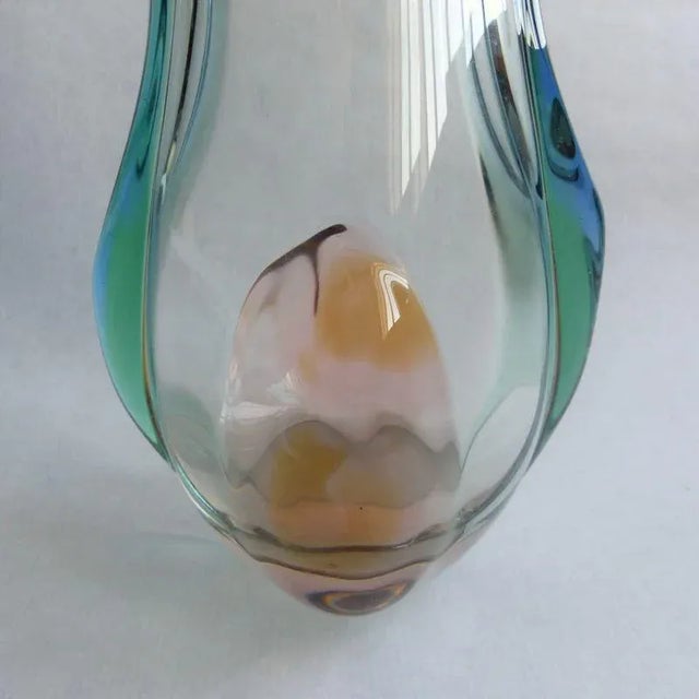Vase by Josef Hospodka for Chribsa Glas, 1950s, in Flawless conditions. Designed 1950 to 1959 I have official proof of...
