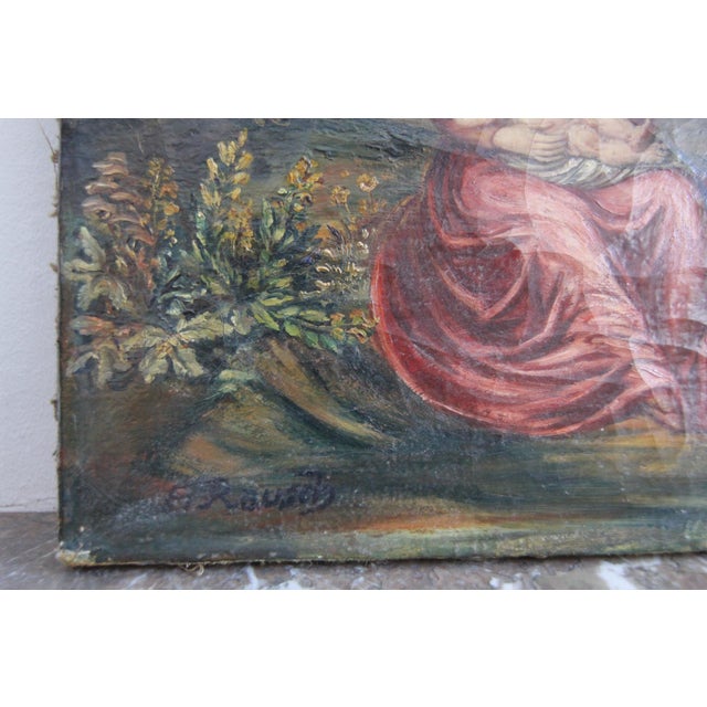 Anton Rausch, Madonna with Child, 1920s-1940s, Oil on Canvas For Sale - Image 9 of 18