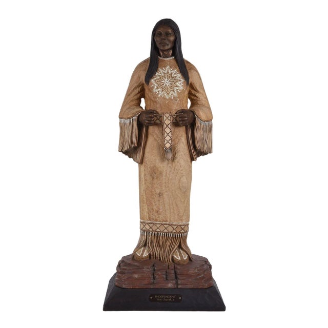 Wood Bill Churchill "Independent" Sculpture For Sale - Image 7 of 7