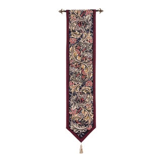 Acanthus Burgundy Tapestry Banner - 160 X 32cm (63" X 13") - Requires Rod Size 1 For Sale