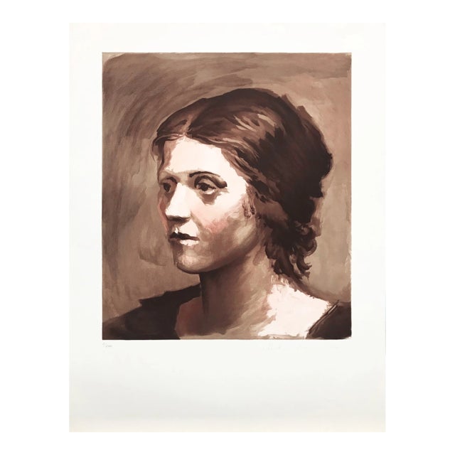 "Olga Picasso" 1980s Pablo Picasso Estate Lithograph For Sale