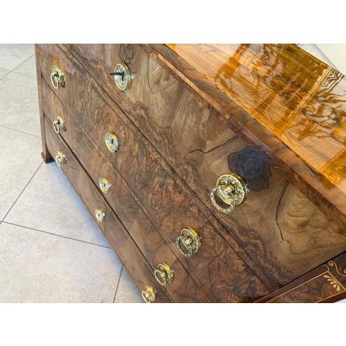 Biedermeier Chest of Drawers in Walnut For Sale - Image 11 of 18