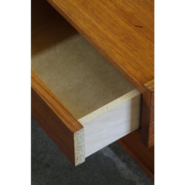 Wood Small Teak Bedside Table, 1960s For Sale - Image 7 of 18