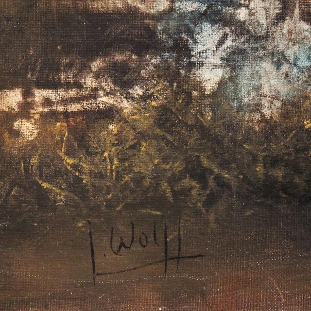 J. Wolff, American Abstract Composition, 1960, Oil on Canvas For Sale - Image 9 of 15