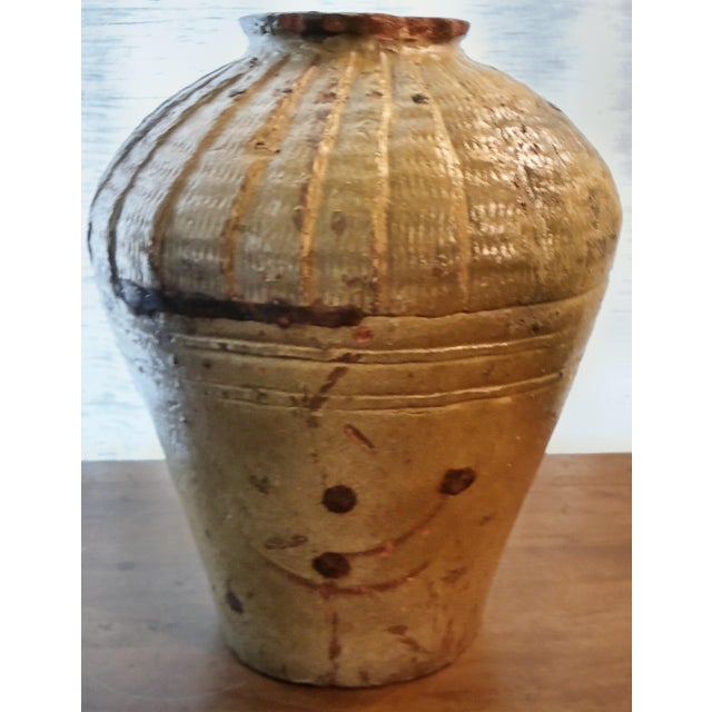 Chinese Antique Onta Ware - Wabi-Sabi Style Ceramic Vases For Sale - Image 3 of 3