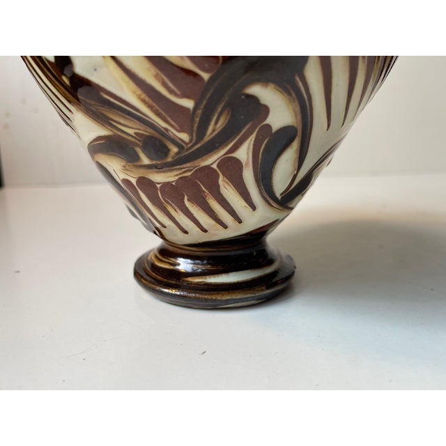 Beige Art Deco Glazed Pottery Vase by Herman August Kähler, 1920s For Sale - Image 8 of 13