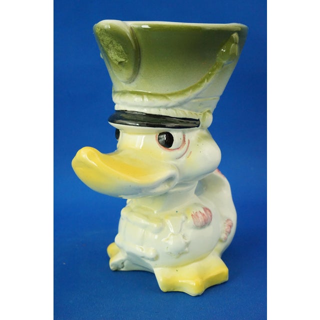 20th Century Deco Ceramic Sugar Bowl Vase Police Duck by Tarcisio Tosin for La Freccia, Italy., 1930s For Sale - Image 9 of 18