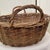 Brown Early 20th Century French-Style Woven Willow Round Gathering Basket For Sale - Image 8 of 12