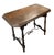 Spanish Early 20th Century Spanish Walnut With Wrought Iron Side Table For Sale - Image 3 of 9