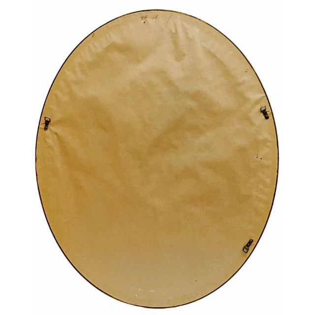 Wood 1980 French Provincial Oval Wall Mirrors - Set of 2 For Sale - Image 7 of 7