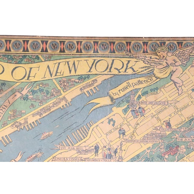 Art Deco Map of New York by Russell Patterson for r.h. Macy C. 1939 For Sale - Image 10 of 11