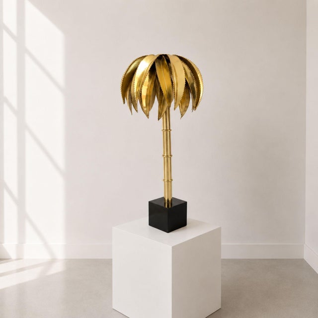 French Lamp in the Shape of a Bamboo Palm Tree For Sale - Image 4 of 7