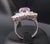 Late 20th Century 5.26ct Purple Sapphire Gia Heated Ceylon 1.43ct Diamond Platinum Ring, Size 7 For Sale - Image 13 of 18