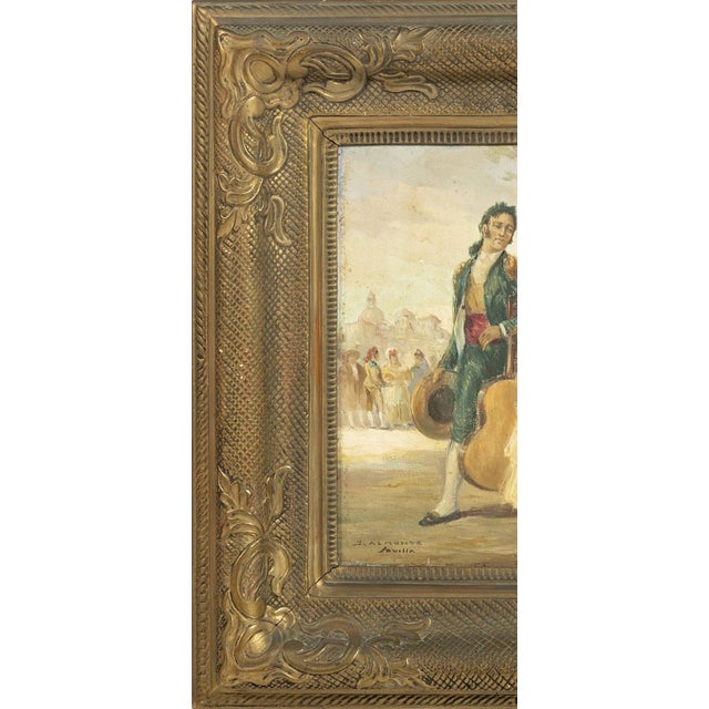 Modern Jose Almonte, Figurative Composition, Oil Painting on Wood For Sale - Image 3 of 8