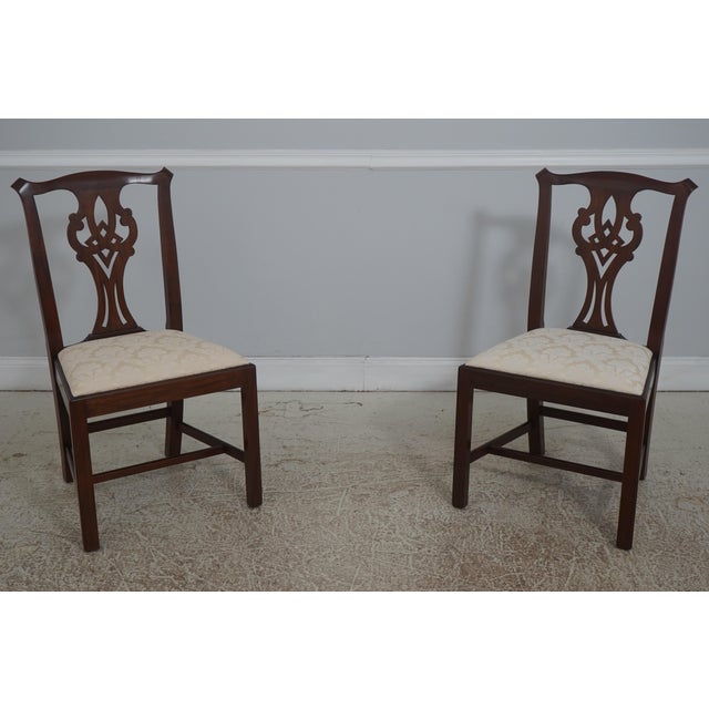 Set of 10 Henkel Harris Mahogany Dining Chairs For Sale - Image 11 of 18