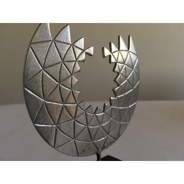 Italian Abstract Pewter Sculpture by Mirella Forlivesi, 1986 For Sale - Image 16 of 18