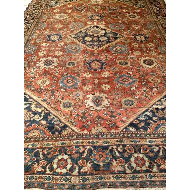 "Late 19th century Persian Ziegler Mahal Sultanabad room size rug. This beautiful Mahal Sultanabad rug features a...
