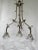 Antique Late 19th Century French Ornate Silver 4 Light Chandelier With Glass Shades Stamped "P B" For Sale - Image 4 of 8