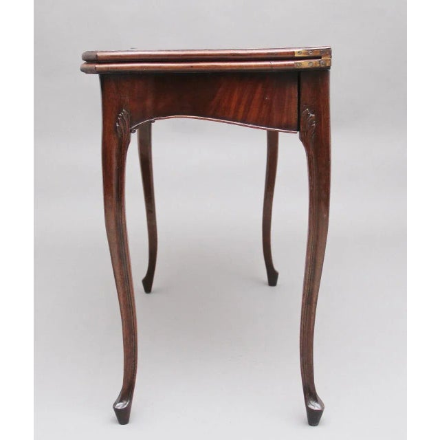 19th Century Mahogany Card Table For Sale - Image 6 of 11