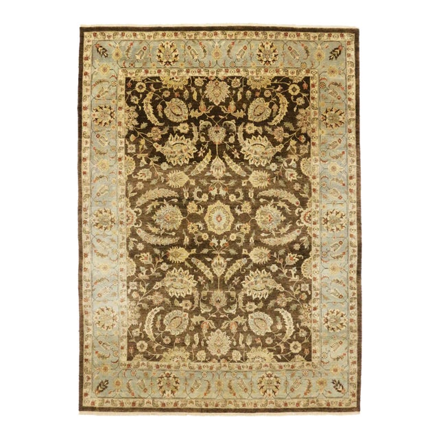 Late 20th Century Vintage Earth-Tone Oushak Rug - 08'10 X 12'02 For Sale