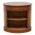 Baker Furniture Solid Mahogany Traditional Style 26" Oval Accent Bookcase End Table W. Tooled Leather Top For Sale