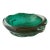MCM Murano Art Glass Archimede Seguso Emerald Green Large Bowl Gold Leaf Flake For Sale
