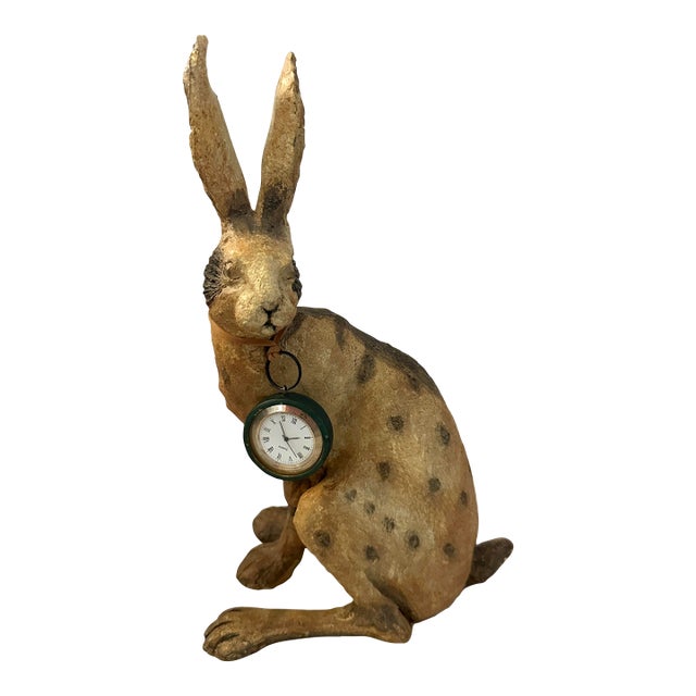 Vintage Rabbit W/Clock Figure For Sale