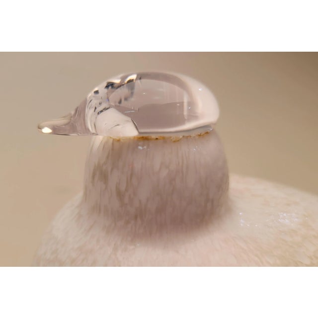 Late 20th Century Hand Blown Art Glass Bird Sculpture For Sale - Image 9 of 11