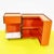 Wood Orange Laminated Sewing Machine Cube on Wheels For Sale - Image 7 of 11