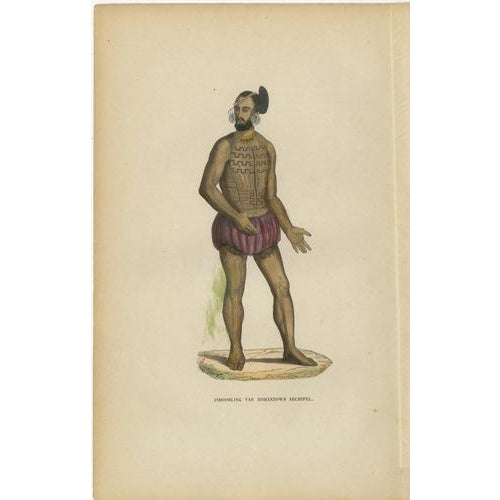 European School Artist, Pacific Islanders & Polynesian Costume, 1852, Print, Set of 10 For Sale - Image 6 of 13